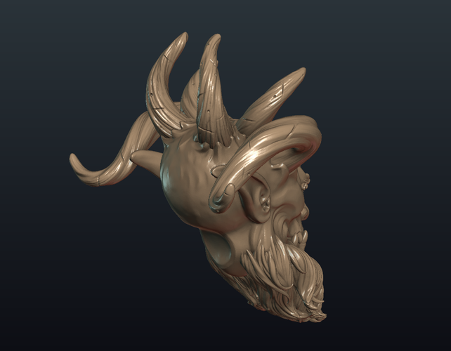 Demon Head 3D Print 252456