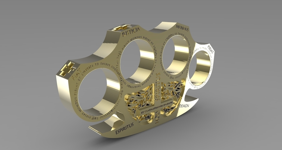 Holy Brass Knuckles 3D Print 252539