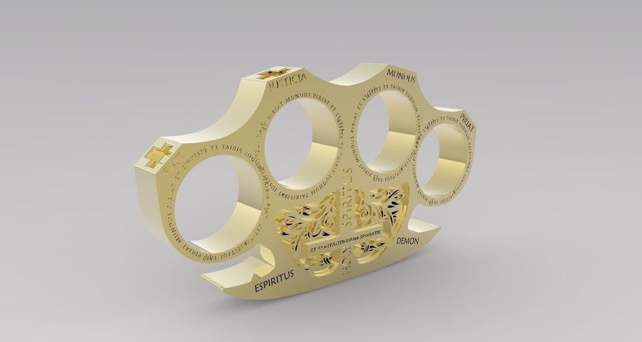 Holy Brass Knuckles 3D Print 252540