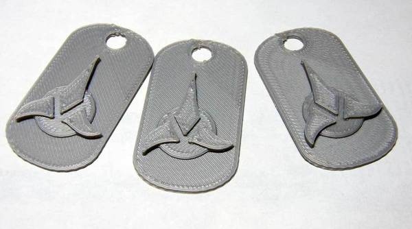 Medium Klingon Dog tags 2 3D Printing 25261