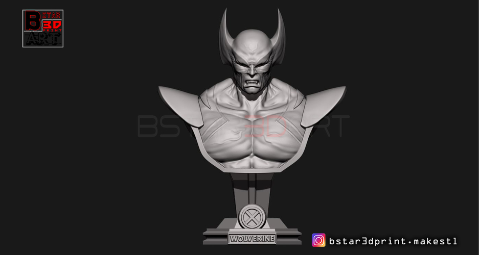 Wolverine Bust - X men - from Marvel 3D Print 252621