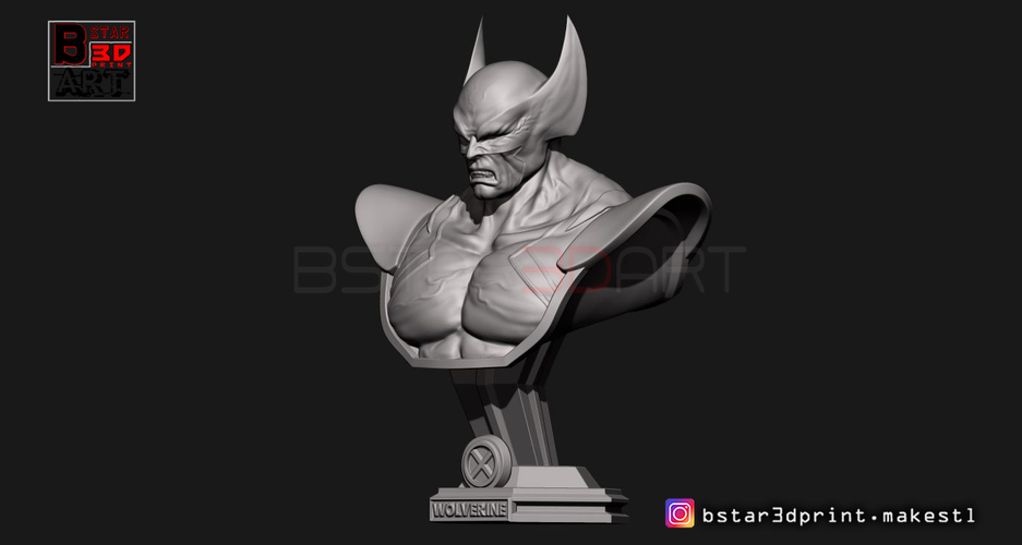 Wolverine Bust - X men - from Marvel 3D Print 252622