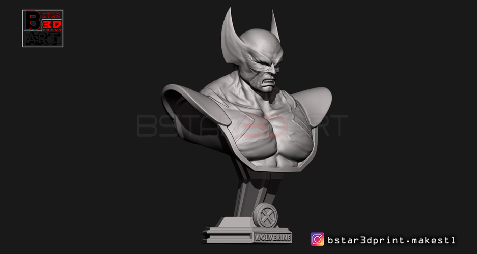 Wolverine Bust - X men - from Marvel 3D Print 252628