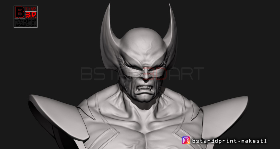 Wolverine Bust - X men - from Marvel 3D Print 252629