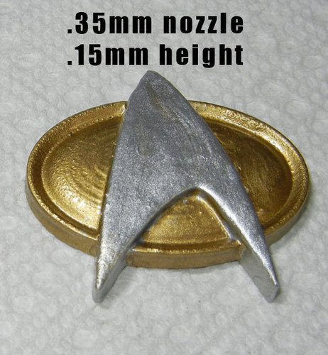 Higher resolution Trek Badge with magnet hole 3D Print 25263