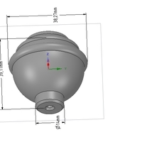 simple-made furniture handle knob v1 3d-print and cnc - Thumbnail 1