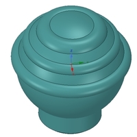 Small simple-made furniture handle knob v2 3d-print and cnc 3D Printing 252667