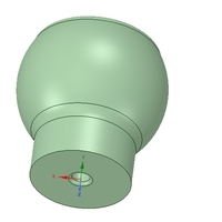 simple-made furniture handle knob v3 3d-print and cnc - Thumbnail 1