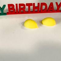 Small Happy Birthday sign 3D Printing 25277