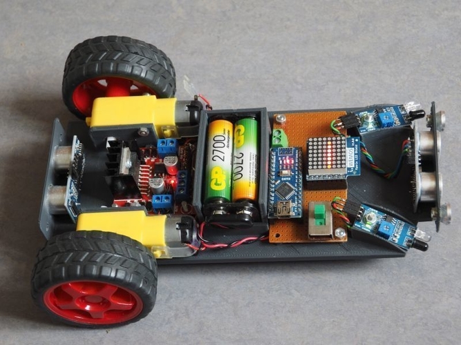 Car Frame 2 (Robot car experimenting) 3D Print 252814