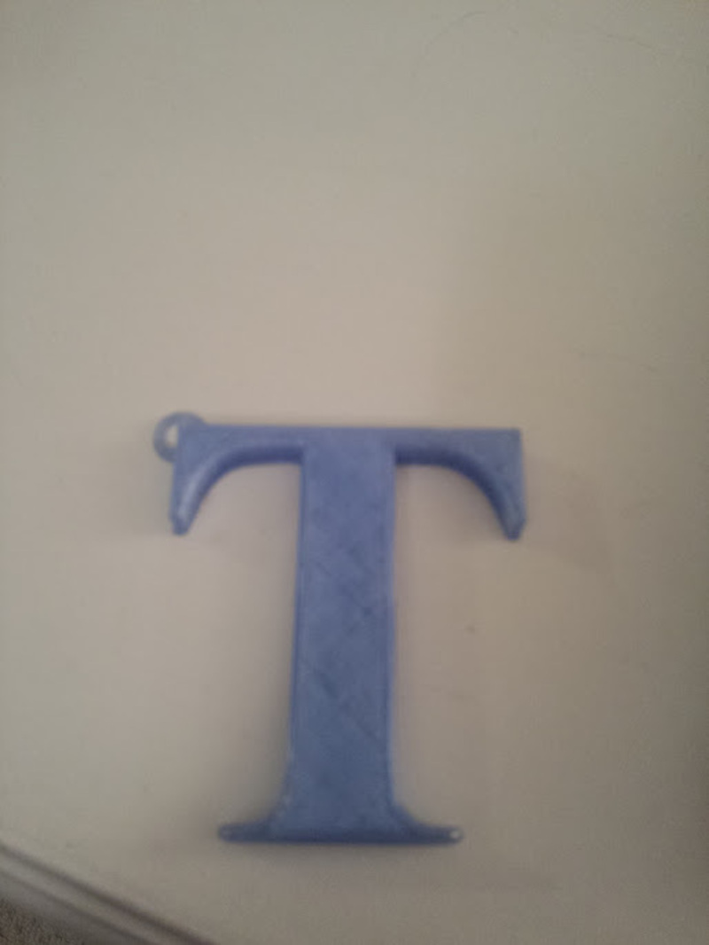 Letter T keyring
