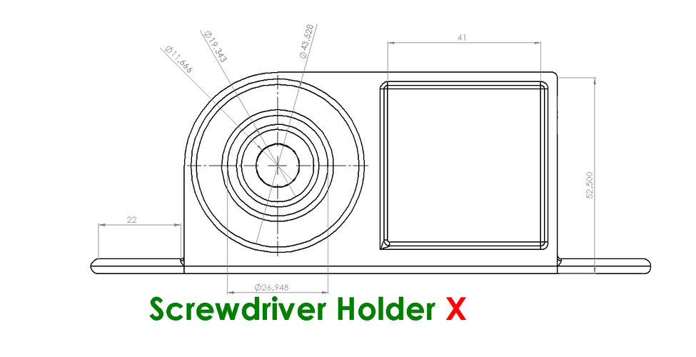 Screwdriver Holder 3D Print 252861