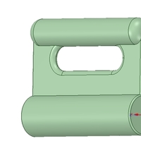 Nylon Internal Flat Slide and Slug ABA-258_ustrong 3d-print - Thumbnail 1