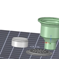 Flood floor shower Drain kit odor trap 3d-print - Thumbnail 3