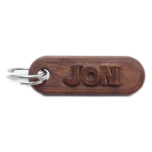 JON Personalized keychain embossed letters 3D Print 253040