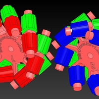 Small 50mm and 100mm Mecanum Wheels 3D Printing 253073