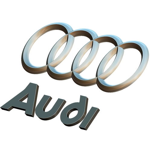 Audi logo  3D Print 253092
