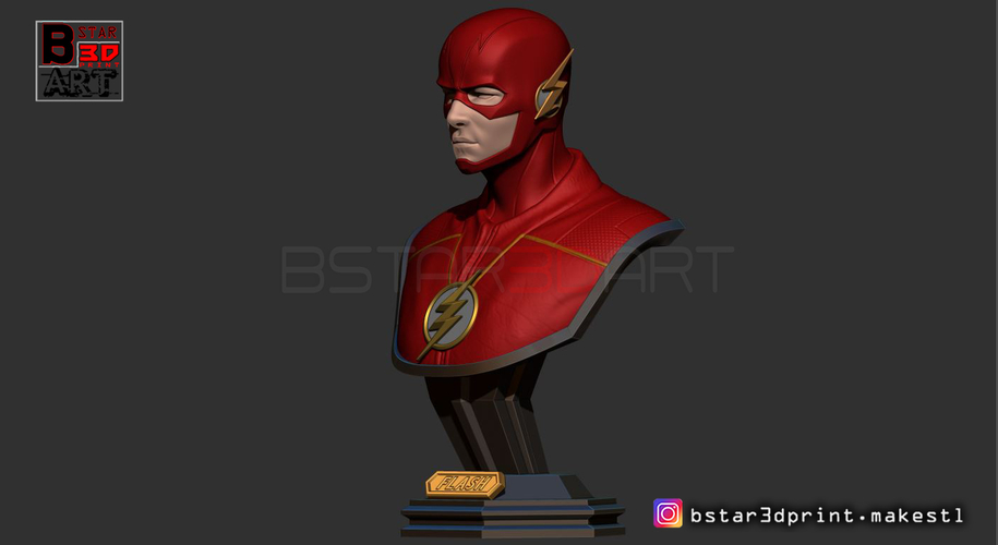 The Flash Bust 3D Print 253316