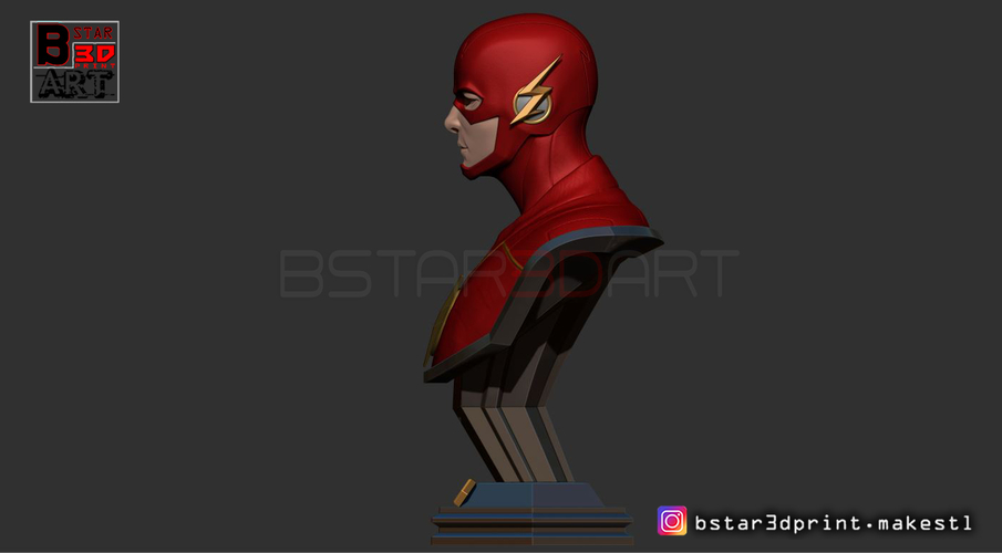 The Flash Bust 3D Print 253317