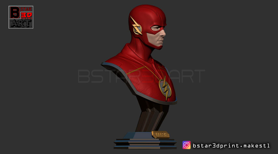 The Flash Bust 3D Print 253321