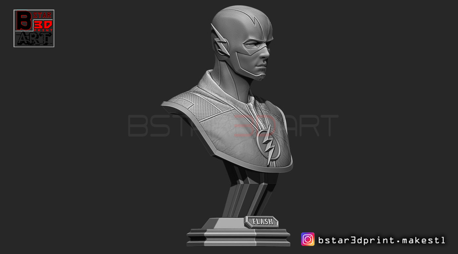 The Flash Bust 3D Print 253328