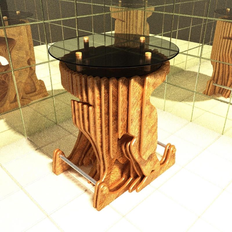 Bar table #kojeans. Parametric furniture.