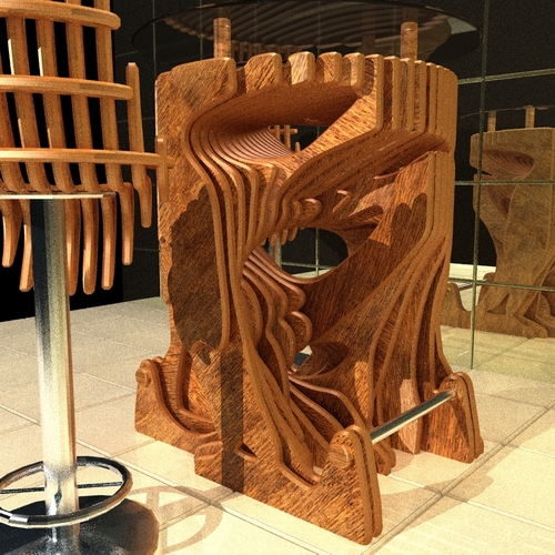 Bar table #kojeans. Parametric furniture. 3D Print 253421