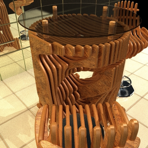 Bar table #kojeans. Parametric furniture. 3D Print 253423
