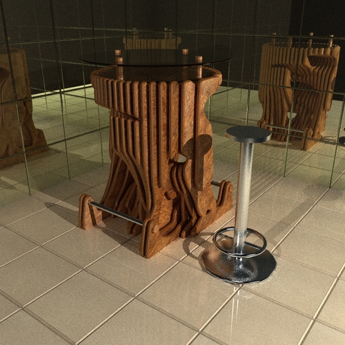 Bar table #kojeans. Parametric furniture. 3D Print 253424