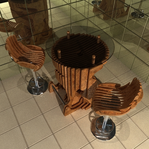 Bar table #kojeans. Parametric furniture. 3D Print 253426