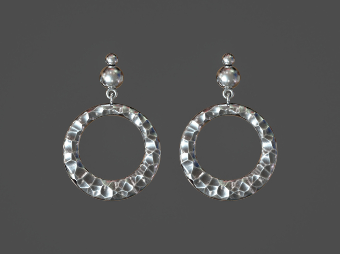 Stone earrings 3D Print 253428