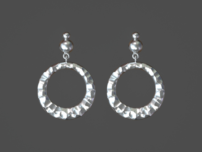 Stone earrings 3D Print 253437