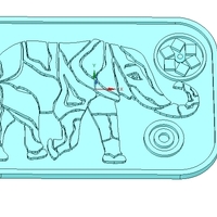 tray stand for plates and hot items elefant 212 3d-print and cnc - Thumbnail 3