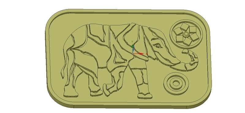 tray stand for plates and hot items elefant 212 3d-print and cnc