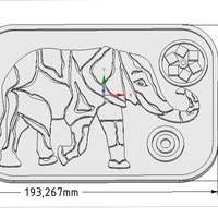 tray stand for plates and hot items elefant 212 3d-print and cnc - Thumbnail 5