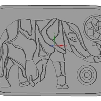 tray stand for plates and hot items elefant 212 3d-print and cnc - Thumbnail 11