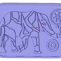 tray stand for plates and hot items elefant 212 3d-print and cnc - Thumbnail 12