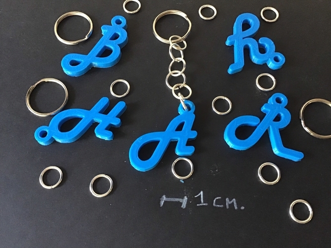 3D LETTERS FOR KEYCHAIN AND MORE
