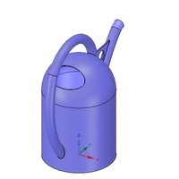 handle watering can for flowers v01 3d-print and cnc - Thumbnail 3
