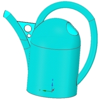 handle watering can for flowers v01 3d-print and cnc - Thumbnail 6