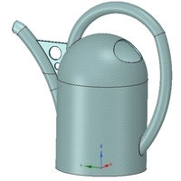 handle watering can for flowers v01 3d-print and cnc - Thumbnail 7