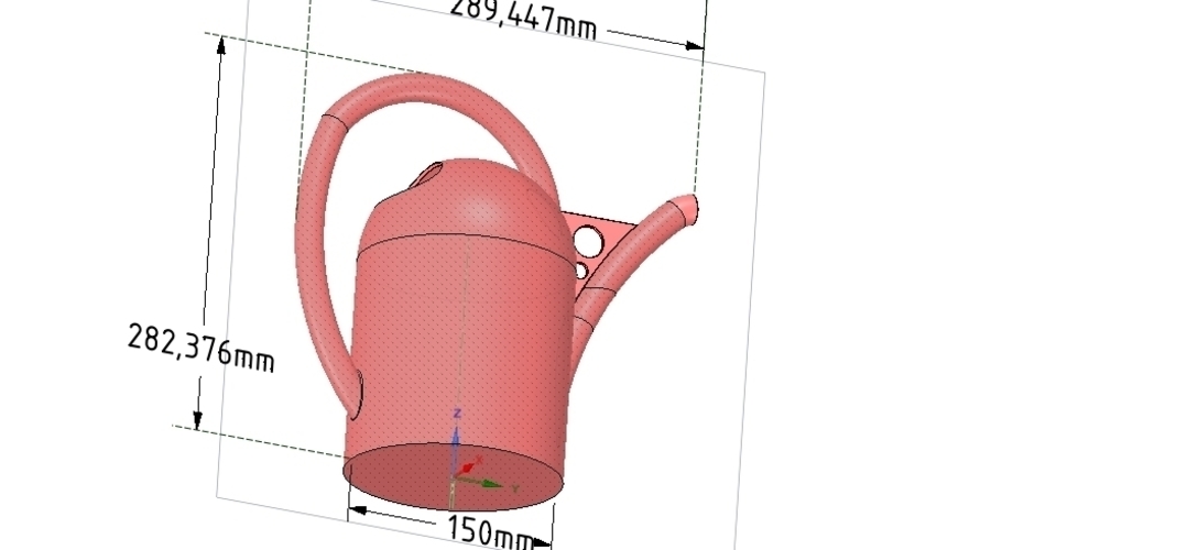 handle watering can for flowers v01 3d-print and cnc 3D Print 253913