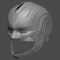 Captain Marvel helmet - Fan Art for cosplay 3D print model - Thumbnail 4
