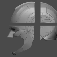 Captain Marvel helmet - Fan Art for cosplay 3D print model - Thumbnail 7