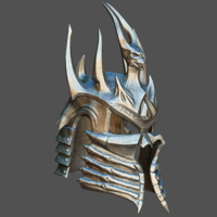 Lich king helmet Fan Art - 3d print -3D print model - Thumbnail 1