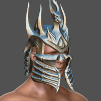 Lich king helmet Fan Art - 3d print -3D print model - Thumbnail 2