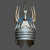 Lich king helmet Fan Art - 3d print -3D print model - Thumbnail 3