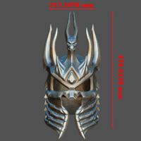Lich king helmet Fan Art - 3d print -3D print model - Thumbnail 5