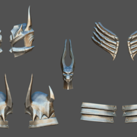 Lich king helmet Fan Art - 3d print -3D print model - Thumbnail 7