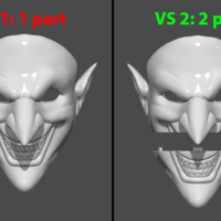 Shaco mask 3D Printable 3D print model  - Thumbnail 10